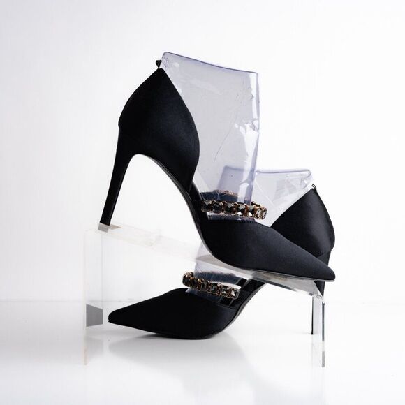 Boden Womens Heels Crystal Strap Pumps Court Shoes Black Sz US 9 EU 40 NWOB - Picture 4 of 9